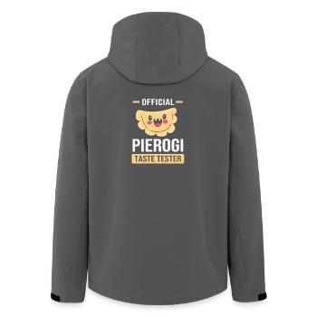 Pierogi Poland Polish - Men’s Recycled Softshell Jacket by Stanley/Stella - black - Back - AI Model Male 185 light (185cm)