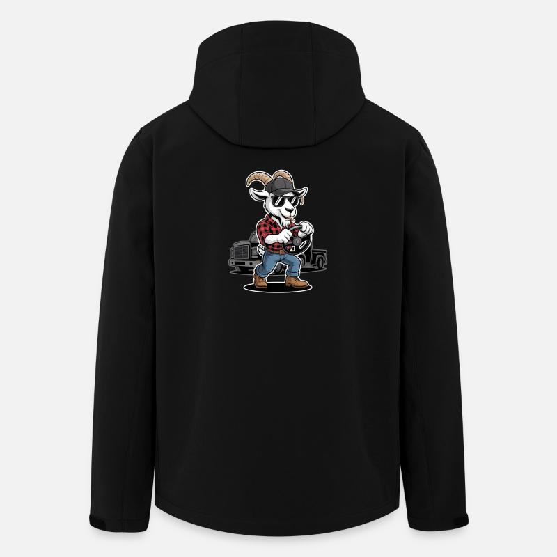 Style Chauffeur de camion Cool Goat - Veste softshell homme en polyester recyclé Stanley/Stella - noir