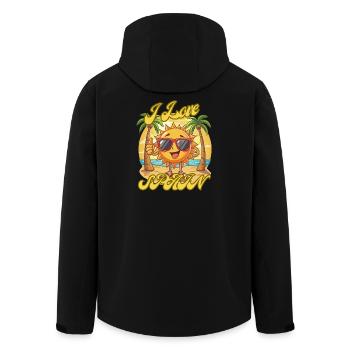 I Love Spain Sun Beach Cartoon - Recycelte Männer Softshell-Jacke von Stanley/Stella - Schwarz - Hinten - AI Model Male 185 light (185cm)