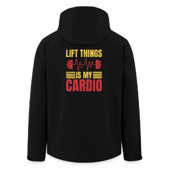 Motivation fitness Le bodybuilder Lift est mon cardio - Veste softshell homme en polyester recyclé Stanley/Stella - noir - Dos - AI Model Male 185 light (185cm)