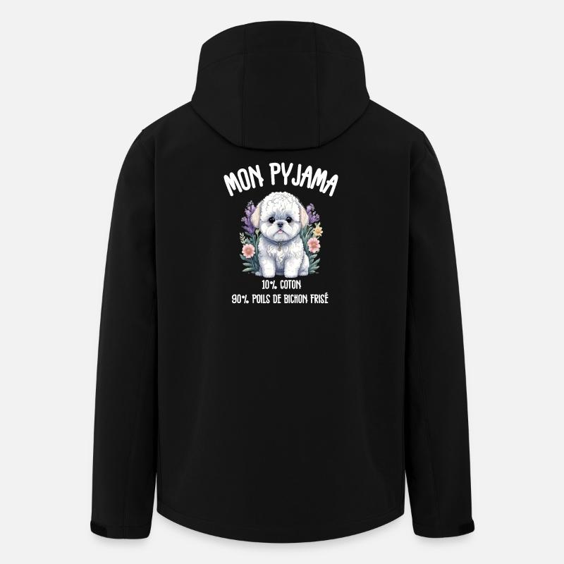Funny Dog Bichon Pajamas - Men’s Recycled Softshell Jacket by Stanley/Stella - black