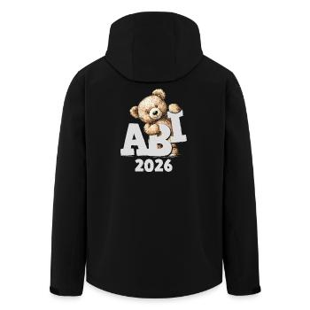 Cuddly Bear ABI 2026 Teddy Bear High School Graduate - Men’s Recycled Softshell Jacket by Stanley/Stella - black - Back - AI Model Male 185 light (185cm)
