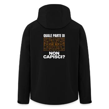 Du verstehst den lustigen Elektriker nicht - Recycelte Männer Softshell-Jacke von Stanley/Stella - Schwarz - Hinten - AI Model Male 185 light (185cm)