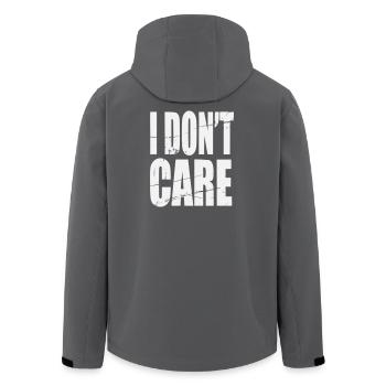 Je me fiche des lettrages grunge - Veste softshell homme en polyester recyclé Stanley/Stella - charbon - Dos - AI Model Male 185 light (185cm)