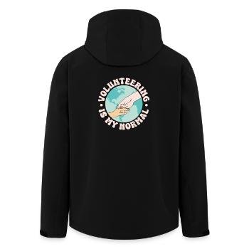 Volunteer Appreciation Is My Normal Volunteer - Men’s Recycled Softshell Jacket by Stanley/Stella - black - Back - AI Model Male 185 light (185cm)