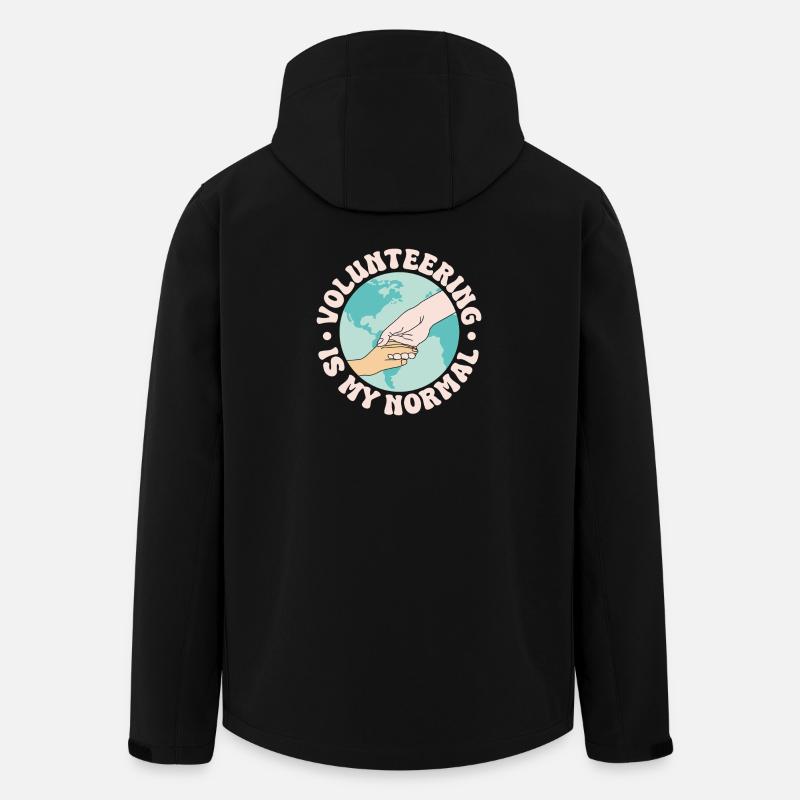 Frivillig påskønnelse er min normale frivillighed - Stanley/Stella herre softshelljakke i genanvendt polyester - sort