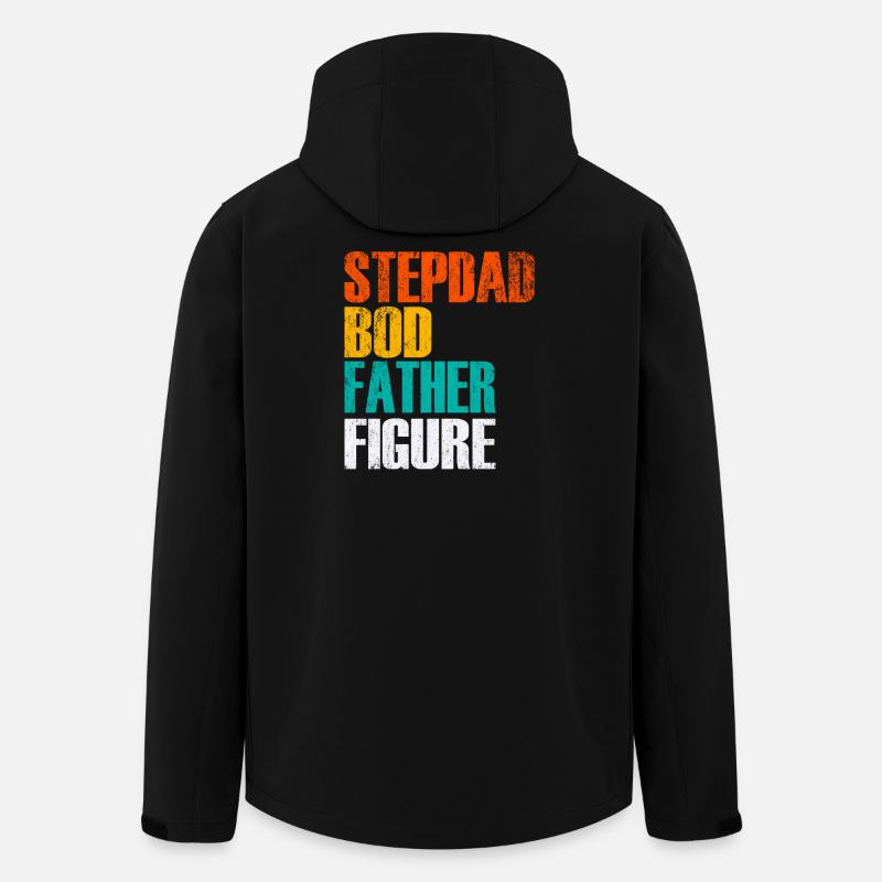 Stepdad Bod Father Figure Gradient - Men’s Recycled Softshell Jacket by Stanley/Stella - black