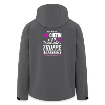 Chefin dieser Wertvollen Truppe Chefin Geschenke - Recycelte Männer Softshell-Jacke von Stanley/Stella - Schwarz - Hinten - AI Model Male 185 light (185cm)