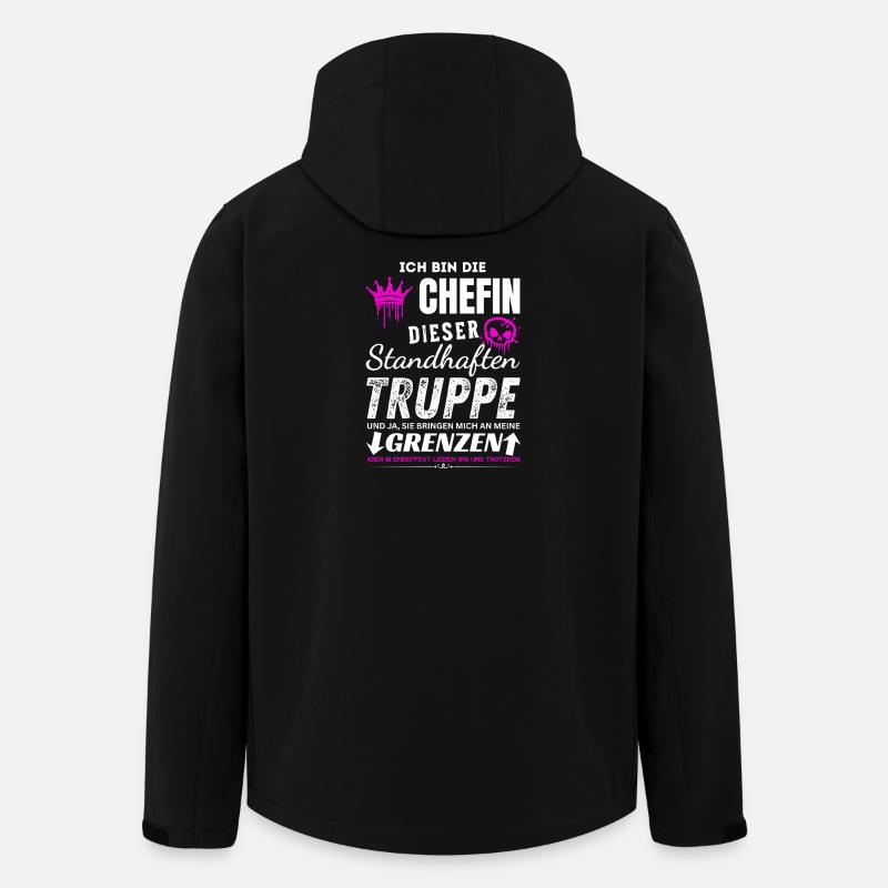 Chefin dieser Standhaften Truppe Chefin Geschenke - Veste softshell homme en polyester recyclé Stanley/Stella - noir