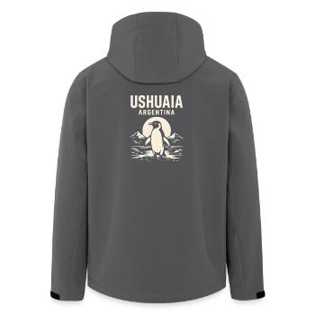 Ushuaia Argentinien - Recycelte Männer Softshell-Jacke von Stanley/Stella - Schwarz - Hinten - AI Model Male 185 light (185cm)