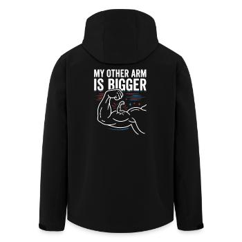 Anderer Arm Größer Meme - Recycelte Männer Softshell-Jacke von Stanley/Stella - Schwarz - Hinten - AI Model Male 185 light (185cm)