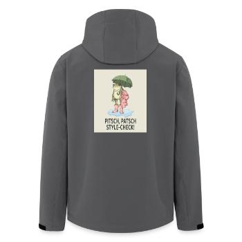 Cool frog in style check - Men’s Recycled Softshell Jacket by Stanley/Stella - black - Back - AI Model Male 185 light (185cm)
