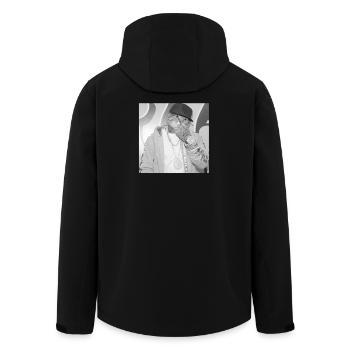 Style de rue rappeur chat - Veste softshell homme en polyester recyclé Stanley/Stella - noir - Dos - AI Model Male 185 light (185cm)