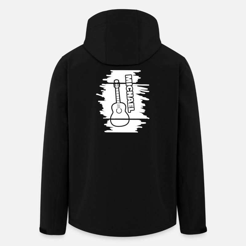 Michael jouant de la guitare - Veste softshell homme en polyester recyclé Stanley/Stella - noir