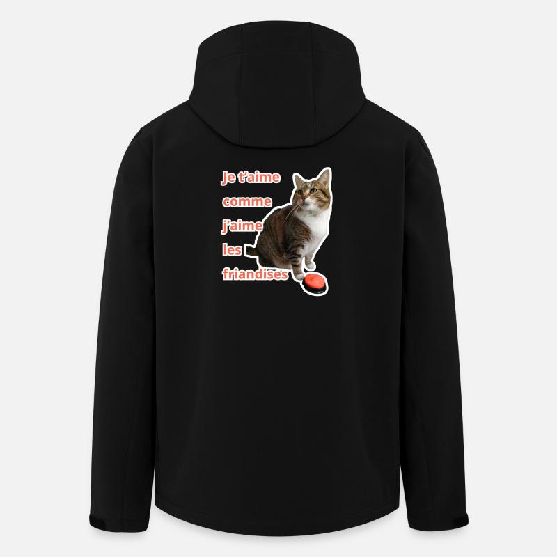 Ich liebe dich so wie ich Leckerlis liebe - Recycelte Männer Softshell-Jacke von Stanley/Stella - Schwarz