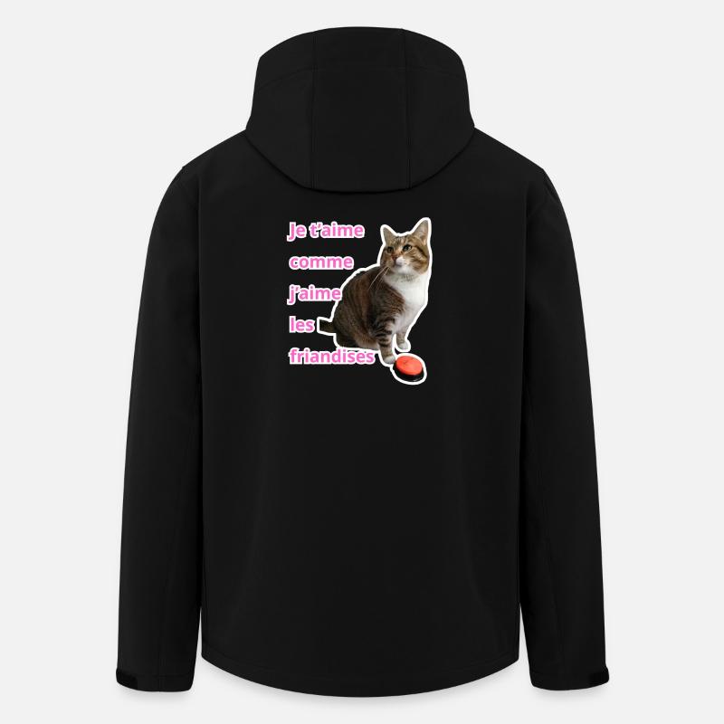 Ich liebe dich so wie ich pinke Leckerlis liebe - Recycelte Männer Softshell-Jacke von Stanley/Stella - Schwarz