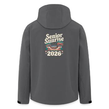 Lever de soleil senior 2026 Lever de plage - Veste softshell homme en polyester recyclé Stanley/Stella - noir - Dos - AI Model Male 185 light (185cm)
