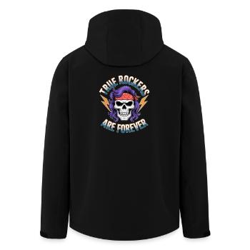True Rockers Are Forever Skull Rock Music - Men’s Recycled Softshell Jacket by Stanley/Stella - black - Back - AI Model Male 185 light (185cm)