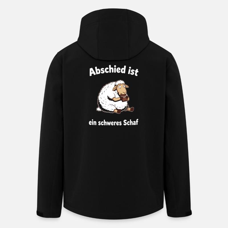 Lustiges Schaf, Abschied ist schweres Schaf - Recycelte Männer Softshell-Jacke von Stanley/Stella - Schwarz