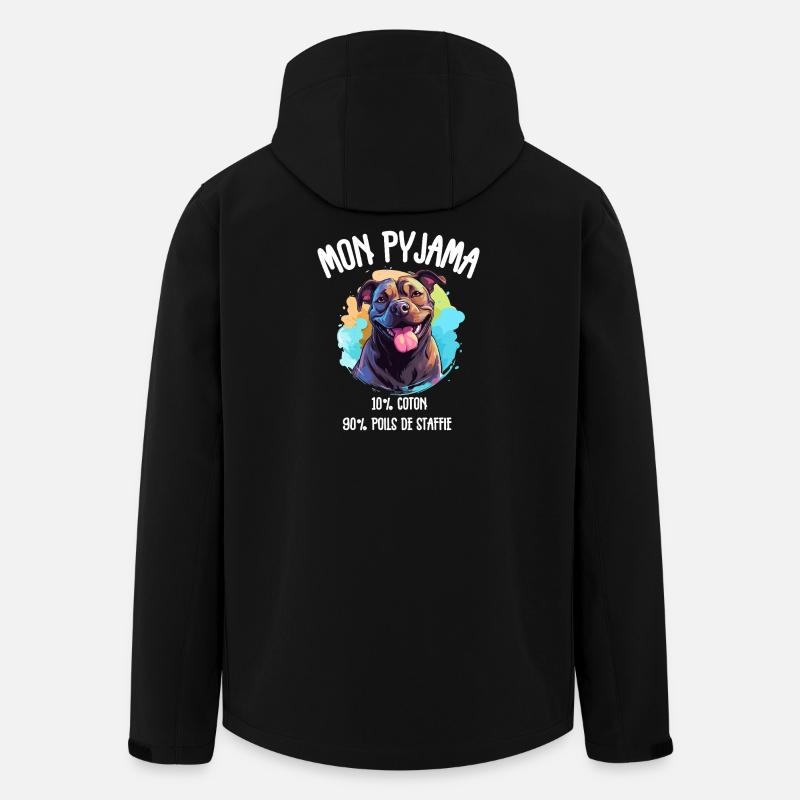 Pyjama Drôle Chien Staff - Veste softshell homme en polyester recyclé Stanley/Stella - noir