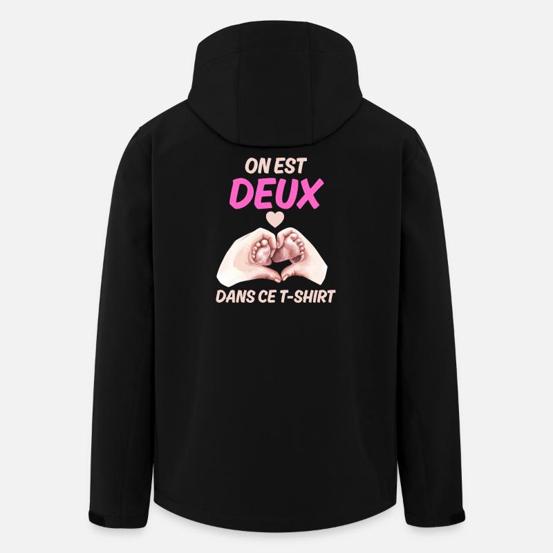 Ankündigung Babynachricht Liebe Schwangerschaft - Recycelte Männer Softshell-Jacke von Stanley/Stella - Schwarz