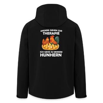 funny poultry farm animal - Men’s Recycled Softshell Jacket by Stanley/Stella - black - Back - AI Model Male 185 light (185cm)