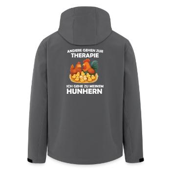 funny poultry farm animal - Men’s Recycled Softshell Jacket by Stanley/Stella - anthracite - Back - AI Model Male 185 light (185cm)