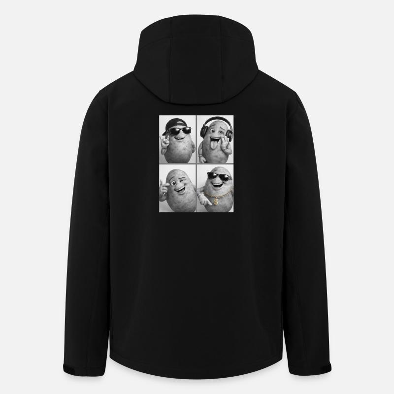 Kernknollen Groove Collage - Recycelte Männer Softshell-Jacke von Stanley/Stella - Schwarz
