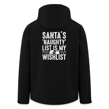 Santa's Naughty List is my wishlist - Men’s Recycled Softshell Jacket by Stanley/Stella - black - Back - AI Model Male 185 light (185cm)