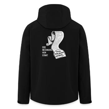 Die Rechnung Vom Staat. Steuern Humor - Recycelte Männer Softshell-Jacke von Stanley/Stella - Schwarz - Hinten - AI Model Male 185 light (185cm)