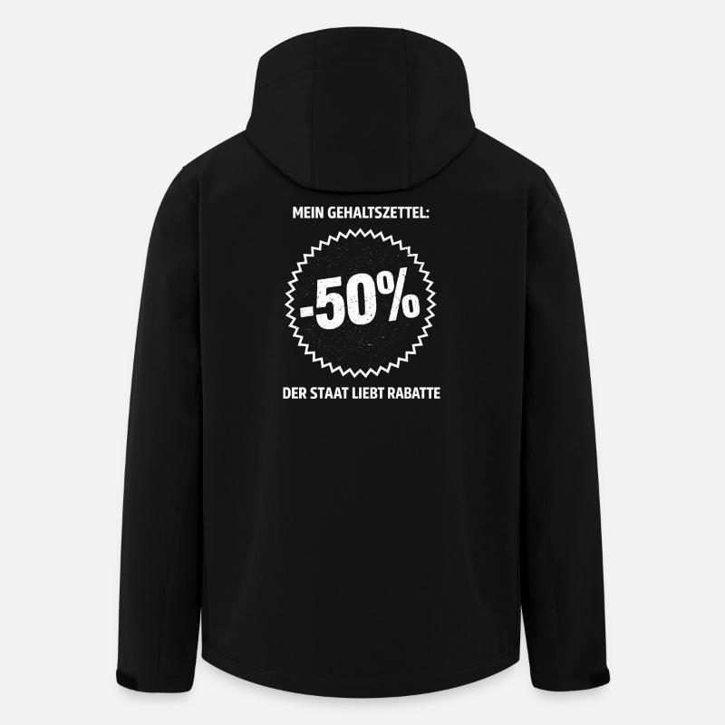Gehaltszettel 50 Prozent Rabatt - Recycelte Männer Softshell-Jacke von Stanley/Stella - Schwarz