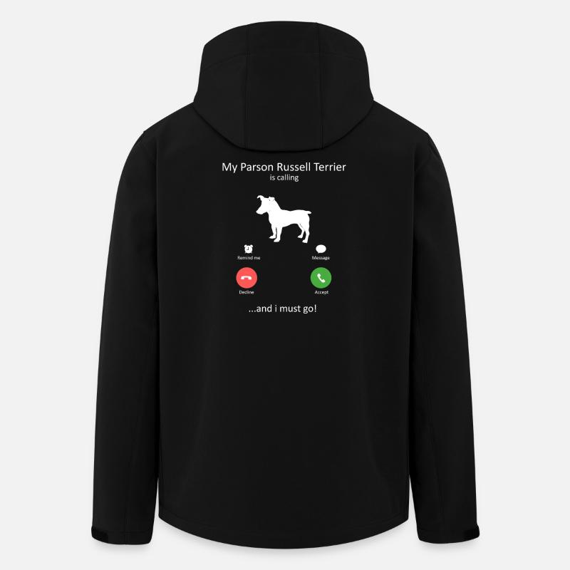 Parson Russell Terrier ruft lustigen Hund - Recycelte Männer Softshell-Jacke von Stanley/Stella - Schwarz