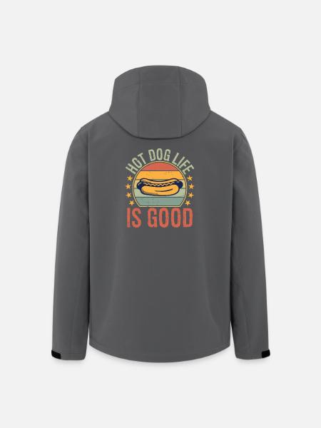 hot dog life is good - Men’s Recycled Softshell Jacket by Stanley/Stella - black