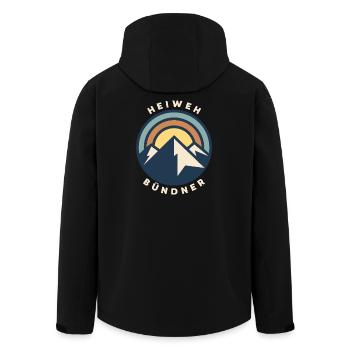 Heiweh Bündner - Recycelte Männer Softshell-Jacke von Stanley/Stella - Schwarz - Hinten - AI Model Male 185 light (185cm)