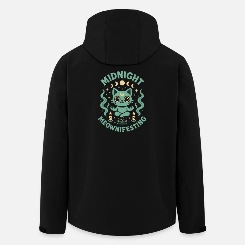 Mitternacht Meownifesting | Creepy Cute - Recycelte Männer Softshell-Jacke von Stanley/Stella - Schwarz