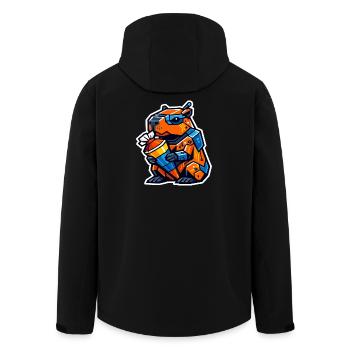 Capybara 1. Schultag | Einschulung Kinder - Recycelte Männer Softshell-Jacke von Stanley/Stella - Schwarz - Hinten - AI Model Male 185 light (185cm)