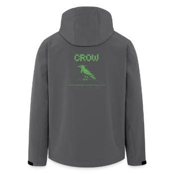 Crow Retro Shirt – 8 Bit Gaming Style - Men’s Recycled Softshell Jacket by Stanley/Stella - black - Back - AI Model Male 185 light (185cm)