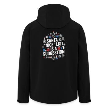 Santa's Nice List Is a Suggestion - Men’s Recycled Softshell Jacket by Stanley/Stella - black - Back - AI Model Male 185 light (185cm)