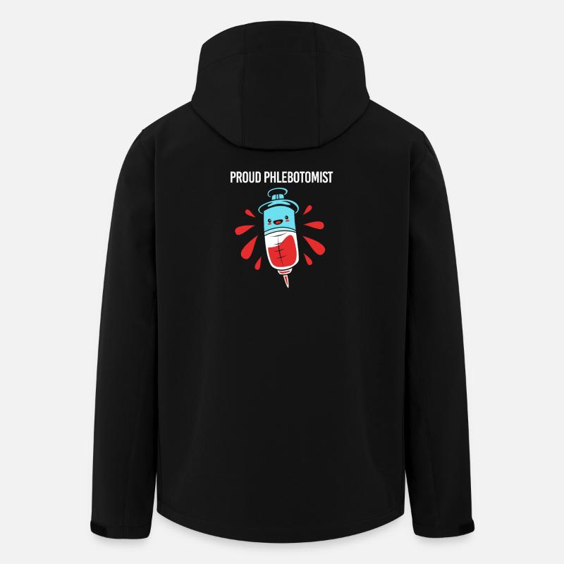 Infirmière-aidante, Phlébotomiste de prélèvement sanguin - Veste softshell homme en polyester recyclé Stanley/Stella - noir