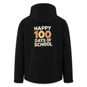 Happy 100 Days Of School - Men’s Recycled Softshell Jacket by Stanley/Stella - black - Back - AI Model Male 185 light (185cm)