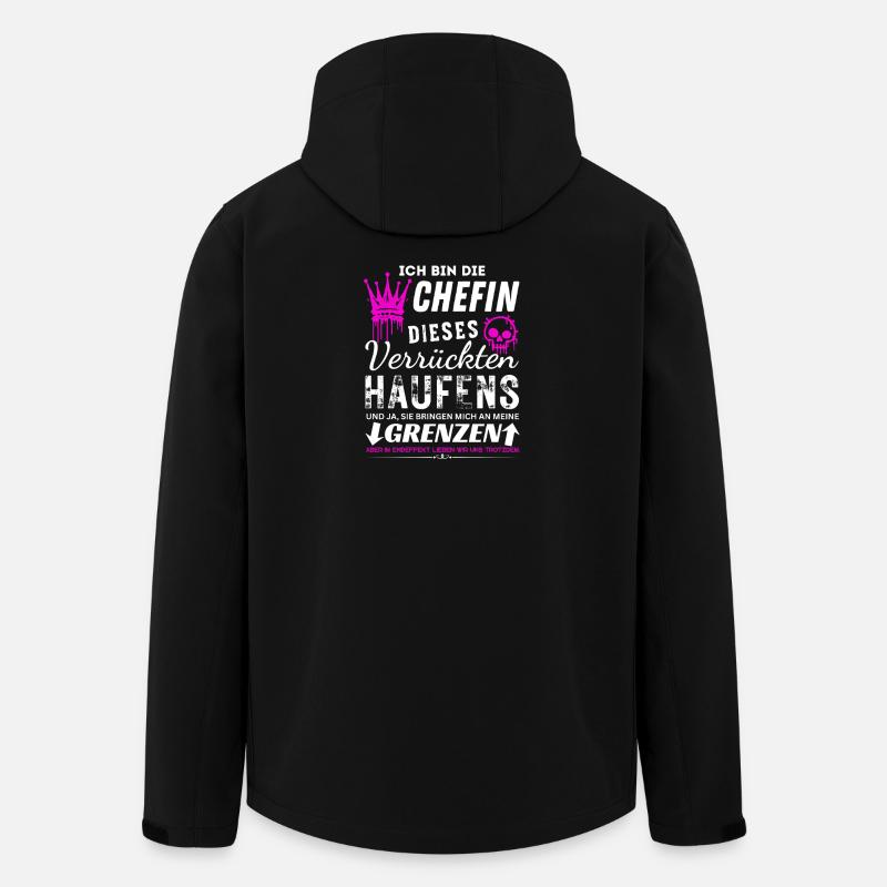Chefin dieses Verrückten Haufens Chefin Geschenke - Veste softshell homme en polyester recyclé Stanley/Stella - noir