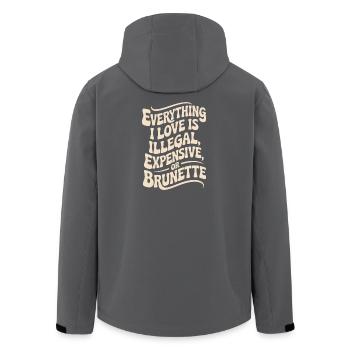 Everything I Love Is Illegal Expensive Or Brunette - Recycelte Männer Softshell-Jacke von Stanley/Stella - Anthrazit - Hinten - AI Model Male 185 light (185cm)