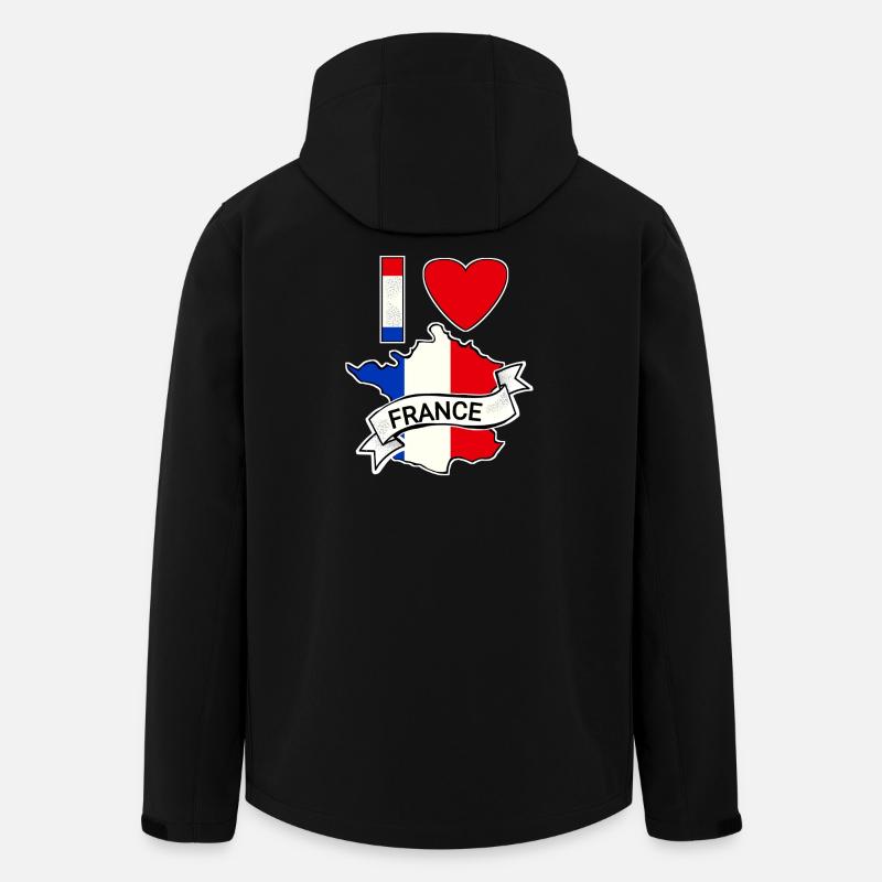 France - Flag - Map - Men’s Recycled Softshell Jacket by Stanley/Stella - black
