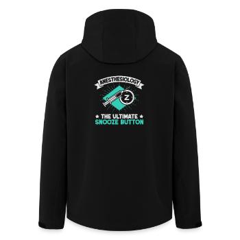 Anesthesiologist Snooze Button Anesthesia - Recycelte Männer Softshell-Jacke von Stanley/Stella - Schwarz - Hinten - AI Model Male 185 light (185cm)