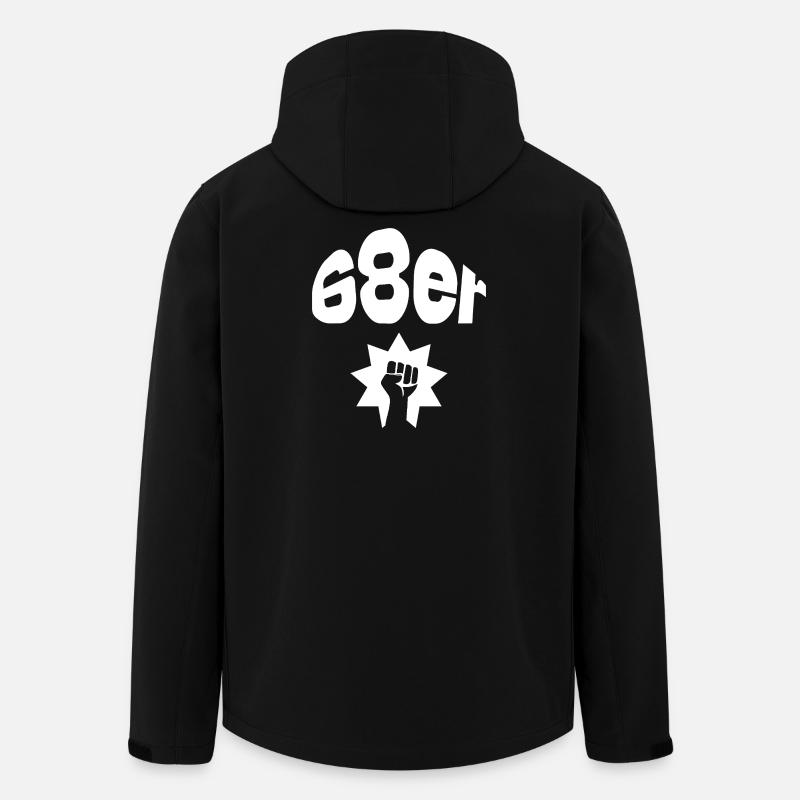 68er - Recycelte Männer Softshell-Jacke von Stanley/Stella - Schwarz