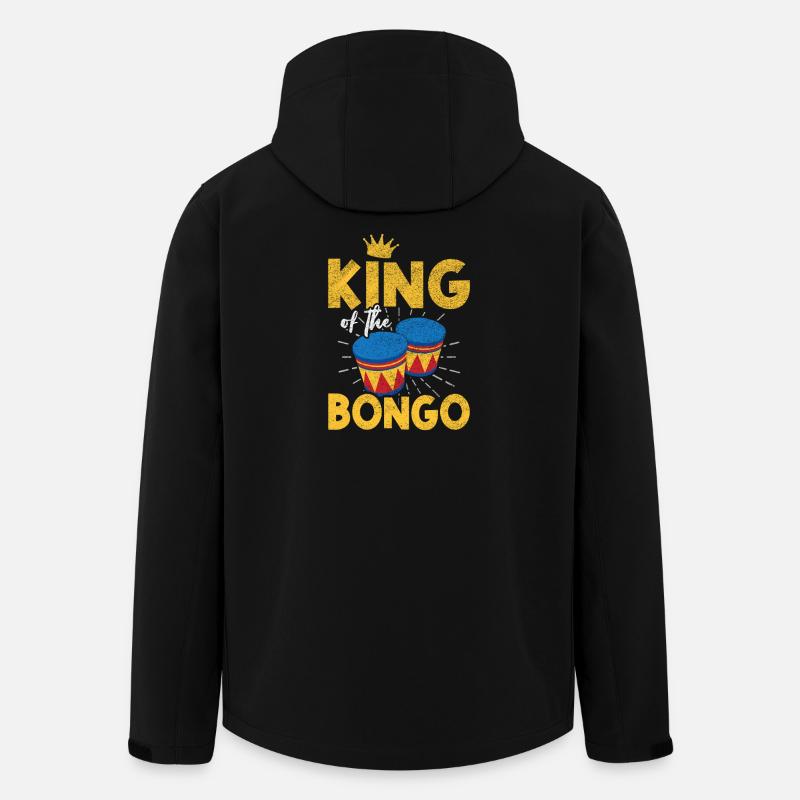 King Bongo Retro Percussion Conception - Veste softshell homme en polyester recyclé Stanley/Stella - noir