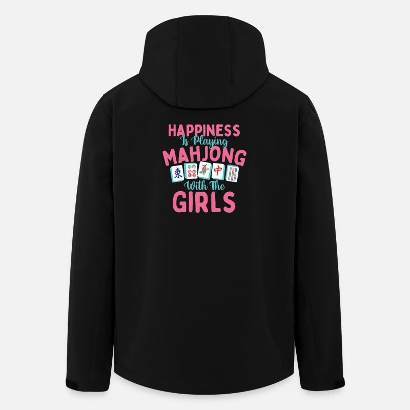 Felicità Giocando a Mahjong con le ragazze - Giacca softshell uomo in poliestere riciclato di Stanley/Stella - nero