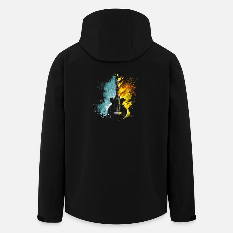 Gitarre Feuer Eis - Men’s Recycled Softshell Jacket by Stanley/Stella - black