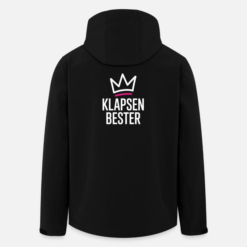 Meilleure phrase folle du bureau - Veste softshell homme en polyester recyclé Stanley/Stella - noir