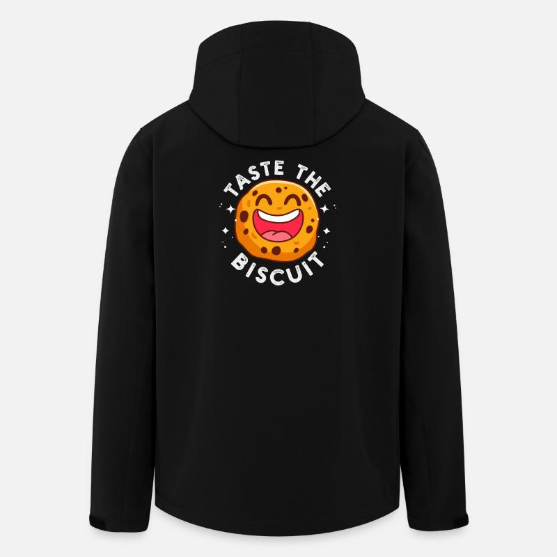 Cheerful Cookie Emoticon Logo - Men’s Recycled Softshell Jacket by Stanley/Stella - black